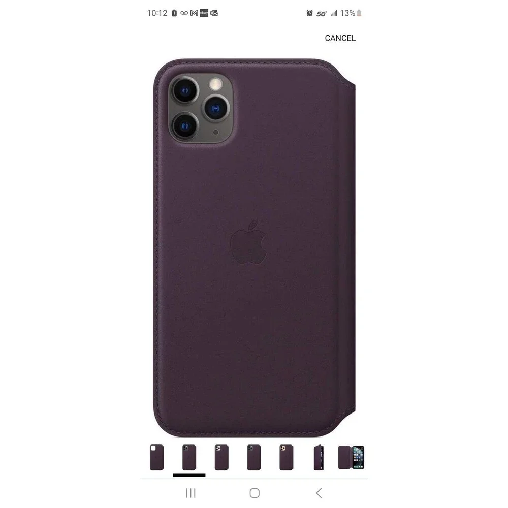 Apple Leather Folio for iPhone 11 Pro Max - Aubergine